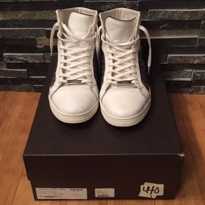 Authentic men’s wht/silver/gold hightop sneaker